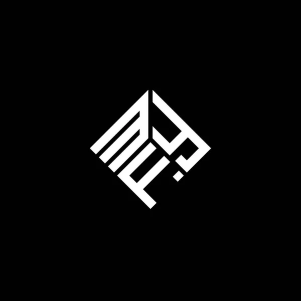 Siyah Arka Planda Mfy Harf Logosu Tasarımı Mfy Yaratıcı Harflerin — Stok Vektör