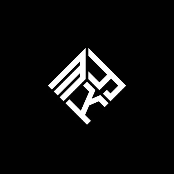Mky Letter Logo Design Black Background Mky Creative Initials Letter — Stock Vector