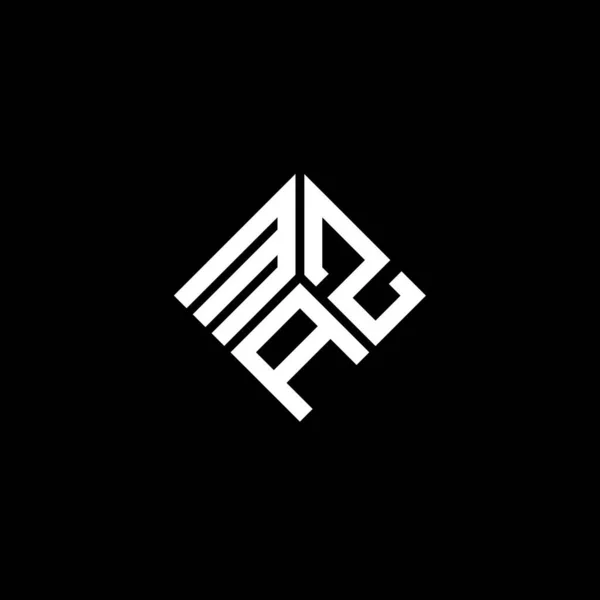 Projekt Logo Litery Maz Czarnym Tle Maz Twórcze Inicjały Koncepcja — Wektor stockowy