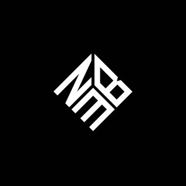 Siyah arka planda NMB harfi logo tasarımı. NMB yaratıcı harflerin baş harfleri logo kavramı. NMB harf tasarımı.