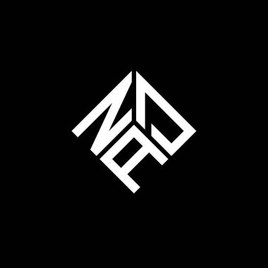 Siyah arka planda NAD harf logosu tasarımı. NAD yaratıcı harf logosu konsepti. NAD harf tasarımı.