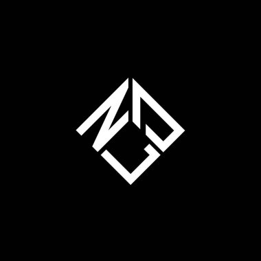 Siyah arkaplanda NLD harf logosu tasarımı. NLD yaratıcı harflerin baş harfleri logo kavramı. NLD harf tasarımı.