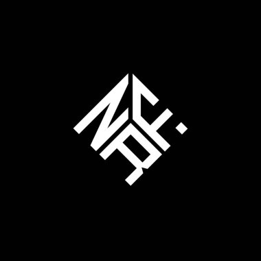 Siyah arka planda NRF harf logosu tasarımı. NRF yaratıcı harflerin baş harfleri logo kavramı. NRF harf tasarımı.
