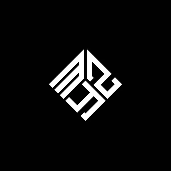Myz Letter Logo Design Black Background Myz Creative Initials Letter — Stock Vector