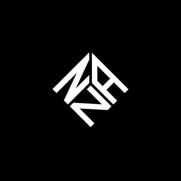Σχεδιασμός Λογότυπου Γραμμάτων Nna Μαύρο Φόντο Δημιουργικά Αρχικά Της Nna — Διανυσματικό Αρχείο