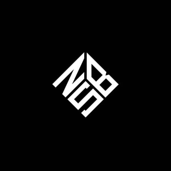 Projekt Logo Litery Nsb Czarnym Tle Nsb Twórcze Inicjały Litera — Wektor stockowy
