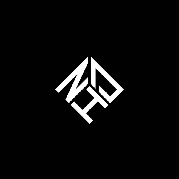 Nhd Letter Logo Design Black Background Nhd Creative Initials Letter — Stock Vector