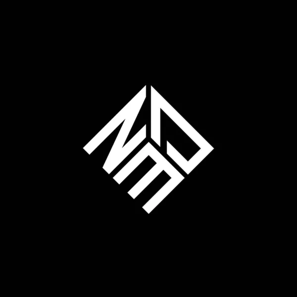 Nmd Logo Ontwerp Zwarte Achtergrond Nmd Creatieve Initialen Letter Logo — Stockvector