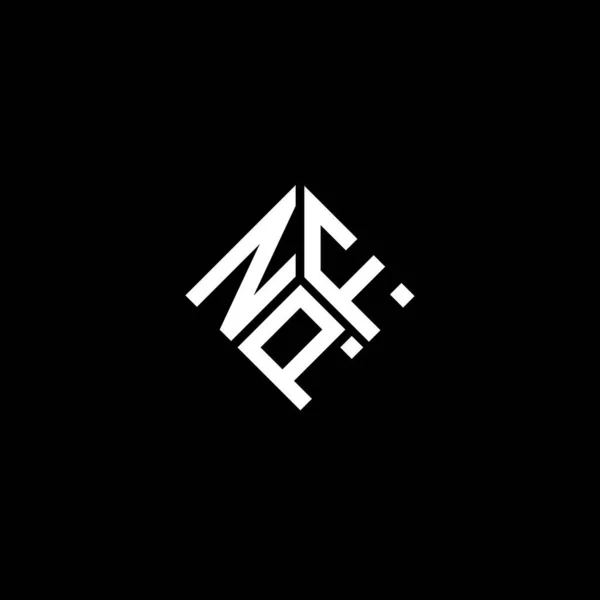Npf Letter Logo Ontwerp Zwarte Achtergrond Npf Creatieve Initialen Letter — Stockvector