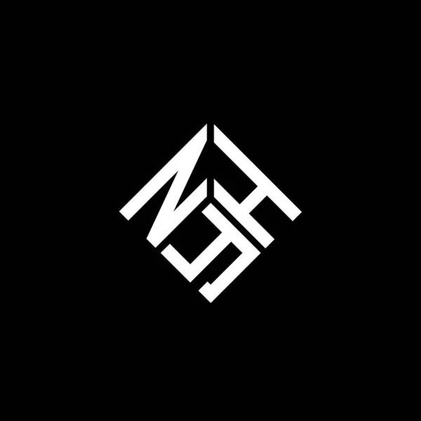 Projekt Logo Litery Nyh Czarnym Tle Nowojorskie Inicjały Twórcze Litera — Wektor stockowy