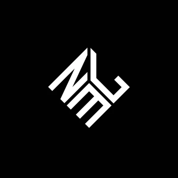 Nml Letter Logo Design Black Background Nml Creative Initials Letter — Stock Vector