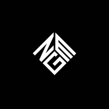 Siyah arka planda NGM harf logosu tasarımı. NGM yaratıcı harflerin baş harfleri logo kavramı. NGM harf tasarımı.