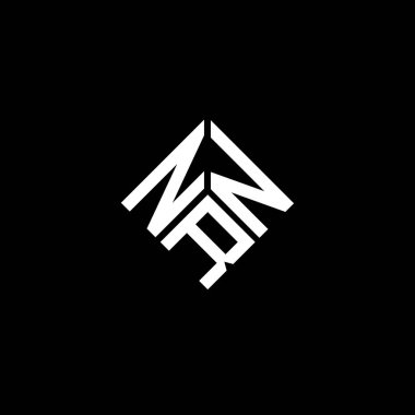 Siyah arka planda NRN harf logosu tasarımı. NRN yaratıcı harflerin baş harfleri logo kavramı. NRN harf tasarımı.