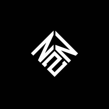 Siyah arka planda NZN harfi logo tasarımı. NZN yaratıcı harflerin baş harfleri logo kavramı. NZN harf tasarımı.