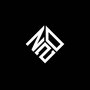 Siyah arka planda NZO harf logosu tasarımı. NZO yaratıcı harflerin baş harfleri logo kavramı. NZO harf tasarımı.