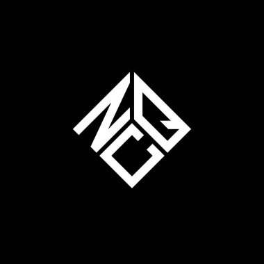 Siyah arka planda NCQ harf logosu tasarımı. NCQ yaratıcı harflerin baş harfleri logo kavramı. NCQ harf tasarımı.