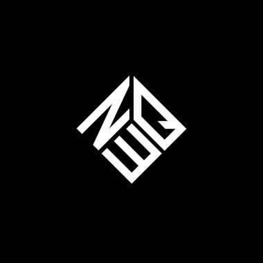 Siyah arka planda NWQ harfi logo tasarımı. NWQ yaratıcı harflerin baş harfleri logo kavramı. NWQ harf tasarımı.