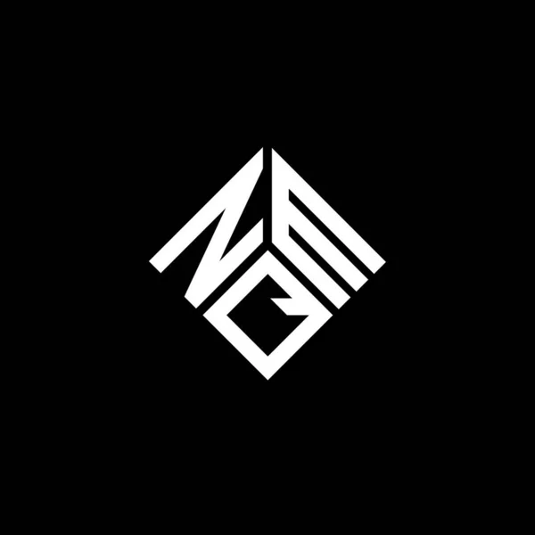 Nqm Lettre Logo Design Sur Fond Noir Nqm Initiales Créatives — Image vectorielle
