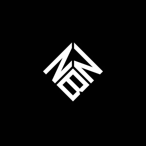 Nbn Logo Ontwerp Zwarte Achtergrond Nbn Creatieve Initialen Letter Logo — Stockvector