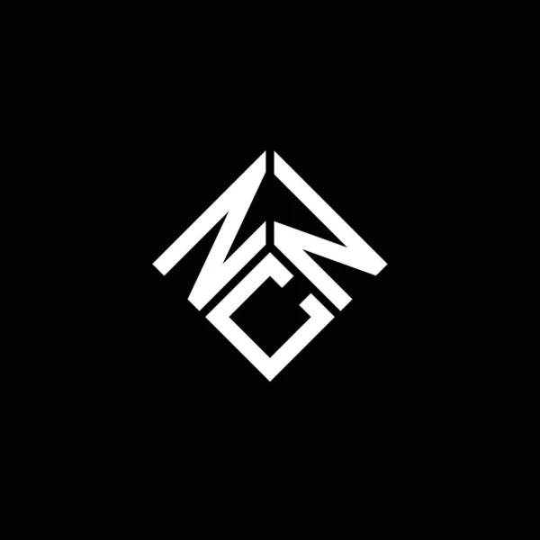 Projekt Logo Litery Ncn Czarnym Tle Ncn Twórcze Inicjały Koncepcja — Wektor stockowy