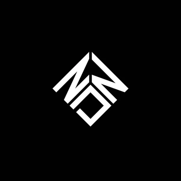 Siyah Arka Planda Ndn Harf Logosu Tasarımı Ndn Yaratıcı Harflerin — Stok Vektör