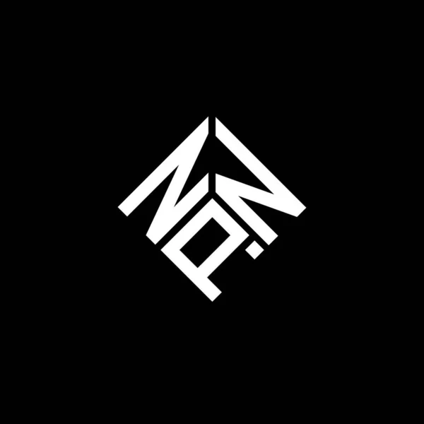 Σχεδιασμός Λογότυπου Γραμμάτων Npn Μαύρο Φόντο Npn Δημιουργική Αρχικά Γράμμα — Διανυσματικό Αρχείο