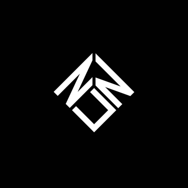 Niet Letter Logo Ontwerp Zwarte Achtergrond Nun Creatieve Initialen Letter — Stockvector