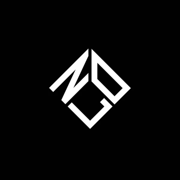 Projekt Logo Litery Nlo Czarnym Tle Nlo Twórcze Inicjały Koncepcja — Wektor stockowy