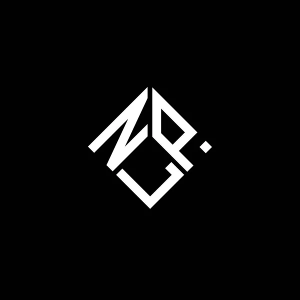 Nlp Lettre Logo Design Sur Fond Noir Nlp Initiales Créatives — Image vectorielle