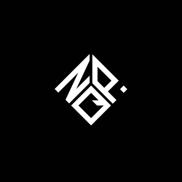 Nqp Letter Logo Design Auf Schwarzem Hintergrund Nqp Kreative Initialen — Stockvektor