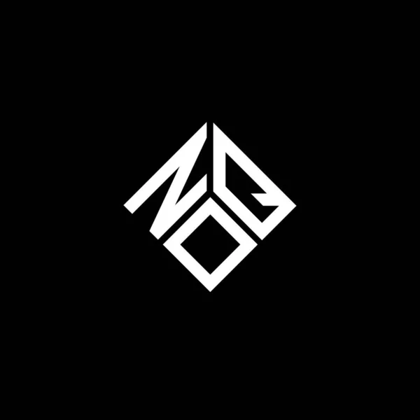 Siyah Arka Planda Noq Harfi Logo Tasarımı Noq Yaratıcı Harflerin — Stok Vektör