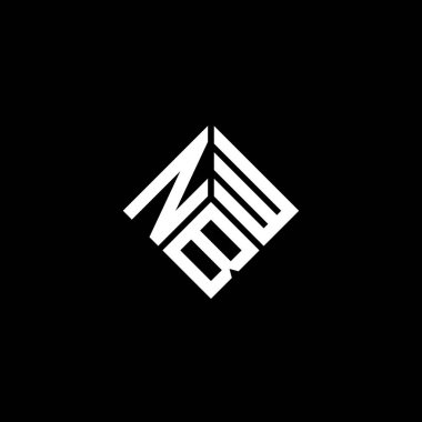 Siyah arka planda NBW harf logosu tasarımı. NBW yaratıcı harflerin baş harfleri logo kavramı. NBW harf tasarımı.