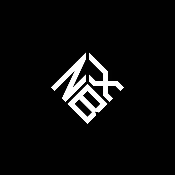 Diseño Del Logotipo Letra Nbx Sobre Fondo Negro Nbx Iniciales — Vector de stock