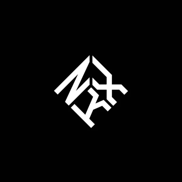 Nkx Letter Logo Design Black Background Nkx Creative Initials Letter — Stock Vector