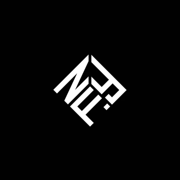 Nfy Letter Logo Design Black Background Nfy Creative Initials Letter — Stock Vector