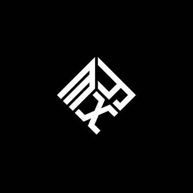 Siyah arkaplanda MXY harf logosu tasarımı. MXY yaratıcı harflerin baş harfleri logo kavramı. MXY harf tasarımı.