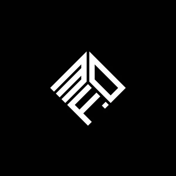 Mfo Design Logotipo Carta Fundo Preto Mfo Iniciais Criativas Conceito —  Vetores de Stock