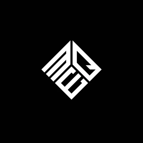 Diseño Del Logotipo Letra Meq Sobre Fondo Negro Meq Iniciales — Vector de stock