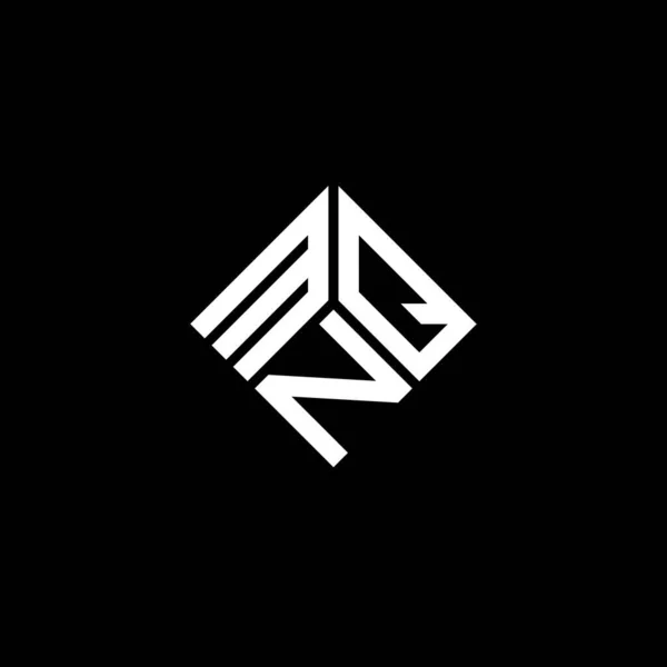 Mnq Lettera Logo Design Sfondo Nero Mnq Creativo Iniziali Lettera — Vettoriale Stock
