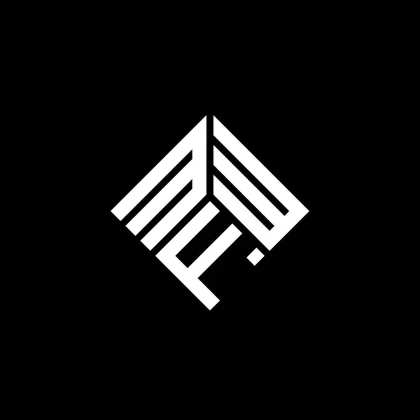Mfw Schriftzug Logo Design Auf Schwarzem Hintergrund Mfw Kreative Initialen — Stockvektor