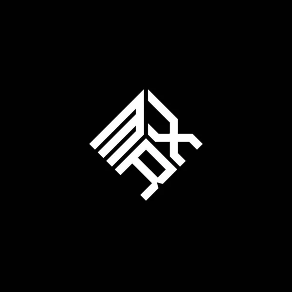Logo Mrx Sfondo Nero Logo Della Lettera Con Iniziali Creative — Vettoriale Stock