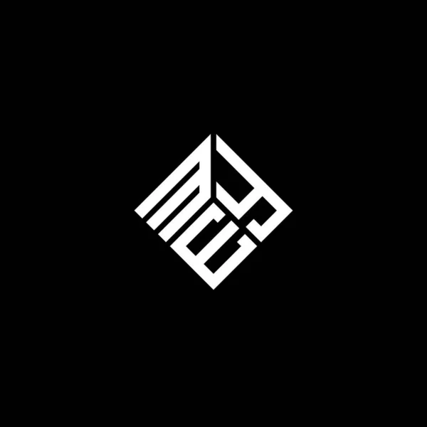 Mey Logo Zwarte Achtergrond Mey Creatieve Initialen Letter Logo Concept — Stockvector