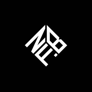Siyah arka planda NFB harfi logo tasarımı. NFB yaratıcı harflerin baş harfleri logo kavramı. NFB harf tasarımı.