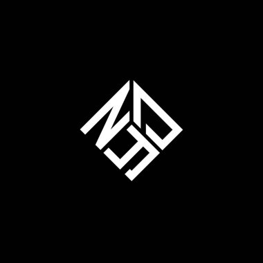 Siyah arka planda NYD mektup logosu tasarımı. NYD yaratıcı harfler logosu konsepti. NYD mektup tasarımı.