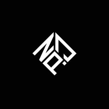 Siyah arka planda NPJ harf logosu tasarımı. NPJ yaratıcı harflerin baş harfleri logo kavramı. NPJ harf tasarımı.