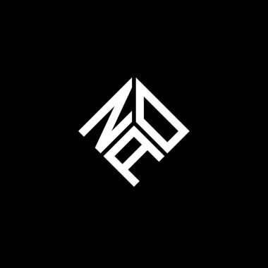 Siyah arka planda NAO harfi logo tasarımı. NAO yaratıcı harf logosu konsepti. NAO harf tasarımı.