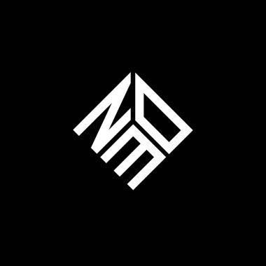 Siyah arka planda NMO harf logosu tasarımı. NMO yaratıcı harflerin baş harfleri logo kavramı. NMO harf tasarımı.