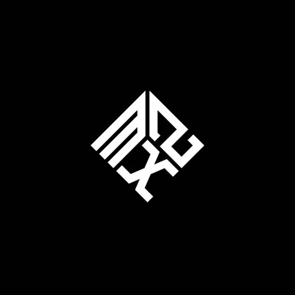 Mxz Buchstabe Logo Design Auf Schwarzem Hintergrund Mxz Kreative Initialen — Stockvektor