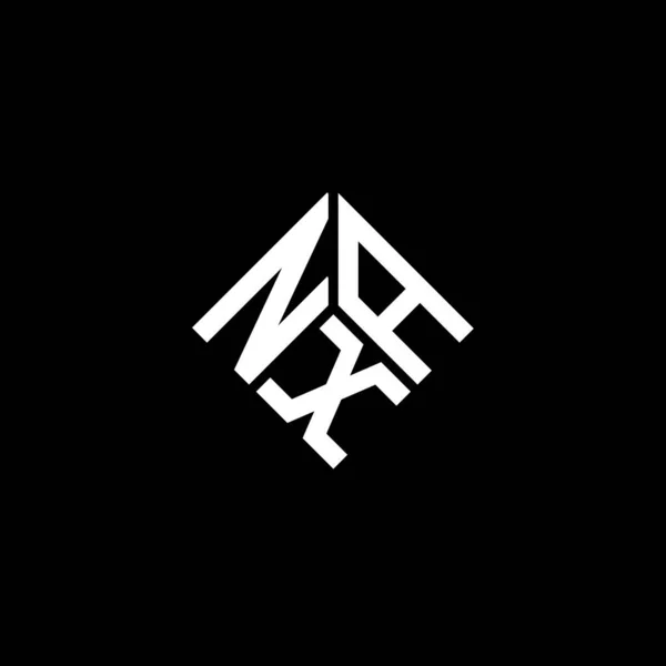 Nxa Letter Logo Design Auf Schwarzem Hintergrund Nxa Kreative Initialen — Stockvektor