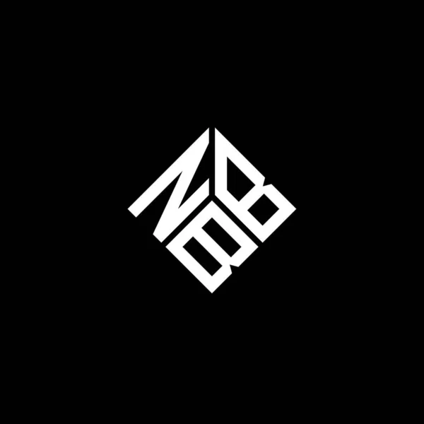 Projekt Logo Litery Nbb Czarnym Tle Kreatywne Inicjały Nbb Koncepcja — Wektor stockowy